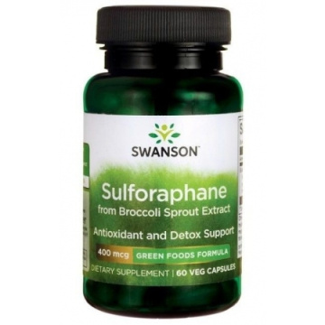 Swanson Sulforafan 400 mcg, 60 kapsułek