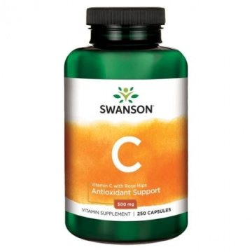 Swanson Witamina C 500 mg z dziką różą kapsułek