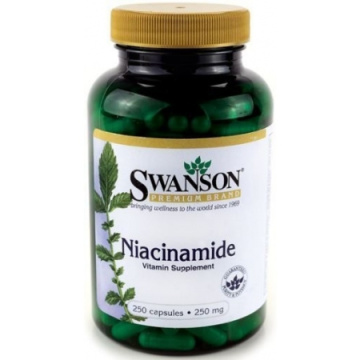 SWANSON Niacyna - Niacinamide - witamina B3 250 mg 250 kapsułek