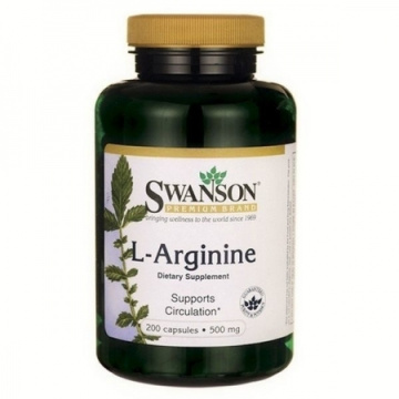 SWANSON L-Arganine 500 mg 200 kapsułek