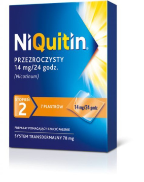 Niquitin przezroczysty 14mg/24godz. 7 plastrów