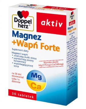 DOPPELHERZ AKTIV Magnez + Wapń Forte, 30 tabletek