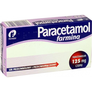 Paracetamol Farmina czopki 125 mg 10 sztuk