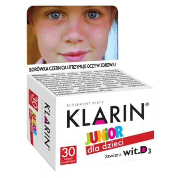 Klarin JUNIOR dla dzieci, 30 tabletek