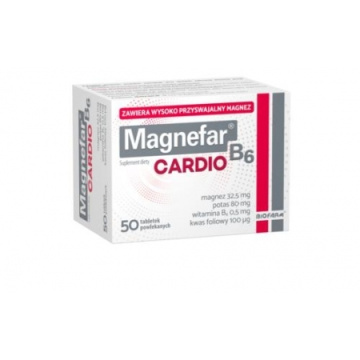 Magnefar B6 Cardio, 60 tabletek