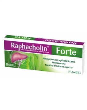 Raphacholin  forte 250 mg 10 tabletek powlekanych