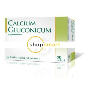 Calcium gluconicum (smak cytrynowy), 50 tabletek