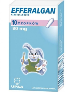 Efferalgan 80 mg 10 czopków doodbytniczych