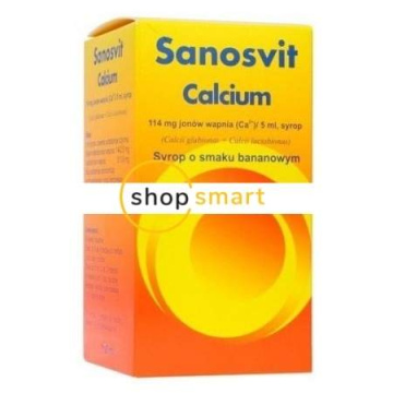 Sanosvit Calcium (smak bananowy) 150 ml