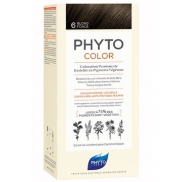 PHYTO Color Trwała koloryzacja włosów bez amoniaku  6 Ciemny blond, 100 ml
