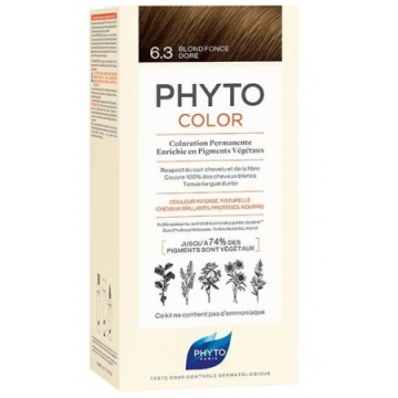 PHYTO Color Trwała koloryzacja włosów bez amoniaku  6.3 Ciemny złoty blond, 100 ml