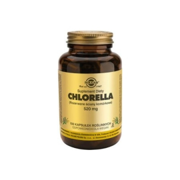 Solgar Chlorella 520 mg, 100 kapsułek