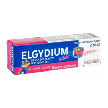 Elgydium Kids pasta - żel do zębów dla dzieci 2-6 lat 50ml (malina/truskawka)