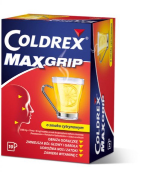 Coldrex MaxGrip (smak cytrynowy) 10 saszetek