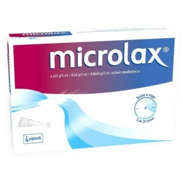 Microlax roztwór doodbytniczy 4 pojemniki po 5 ml