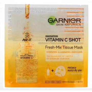 Garnier Skin Naturals Tissue Mask Maska na tkaninie Vitamin C Shot  33g