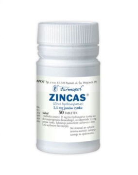 Zincas, 50 tabletek