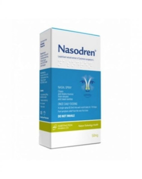 Nasodren, aerozol do nosa, 1 zestaw (50 mg liofilizat + 5 ml rozpuszczalnik + dozownik)