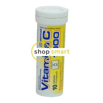 Vitamina C (smak pomarańczowy) 1000 mg, 10 tabletek