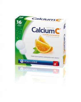 Calcium C o smaku pomarańczowym 16 tabletek musujących