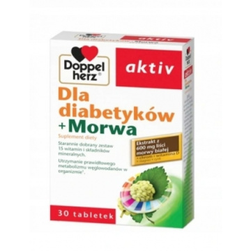 Doppelherz Aktiv Dla diabetyków + Morwa, 30 tabletek