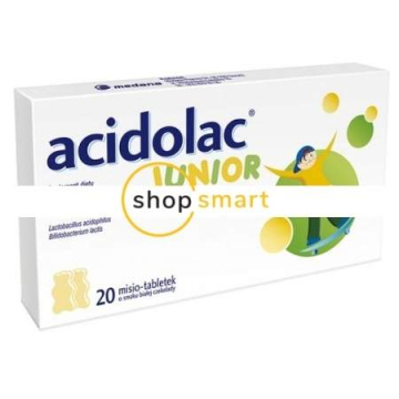 Acidolac Junior misio-tabletki o smaku białej czekolady 20 szt.