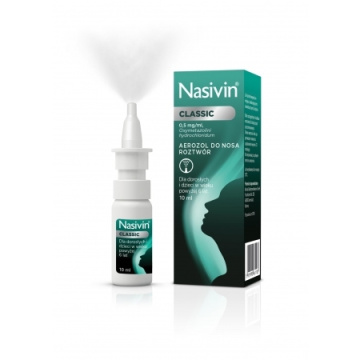 Nasivin Classic 0,05% aerozol do nosa 10 ml