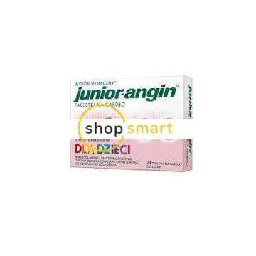 Junior-angin (smak truskawkowy) , 24 tabletki