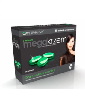 Mega Krzem z metioniną, 60 tabletek