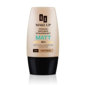 AA Make Up Matt Podkład matująco-wygładzający 103 Light Beige  30ml