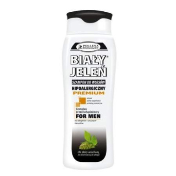 Biały jeleń szampon hipoalergiczny przeciwłupieżowy z ekstraktem z chmielu dla mężczyzn 300 ml