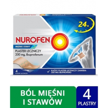 Nurofen Mięśnie i Stawy plaster leczniczy leki przeciwzapalne ibuprofen 200 mg 4 sztuki