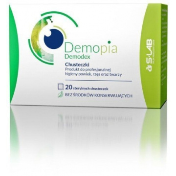 Demopia Demodex chusteczki do pielęgnacji powiek 20 sztuk
