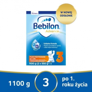 Bebilon Advance 3 Mleko modyfikowane po 1. roku życia, 1100 g - Bebilon Advance 3 Mleko modyfikowane po 1. roku życia, 1100 g
