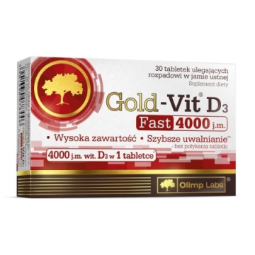 Olimp Gold-Vit D3 Fast 4000 j.m., 30 tabletek