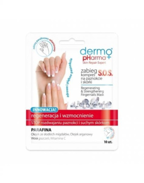 Dermo Pharma zabieg kompres na paznokcie i skórki S.O.S, 10 sztuk