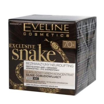 Eveline Exclusive Snake 70+ Krem-koncentrat silnie odbudowujący na dzień i noc 50ml
