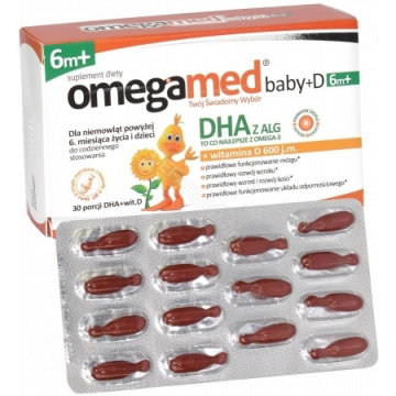 Omegamed Baby DHA +  witamina D od  6 m  30 kapsułek