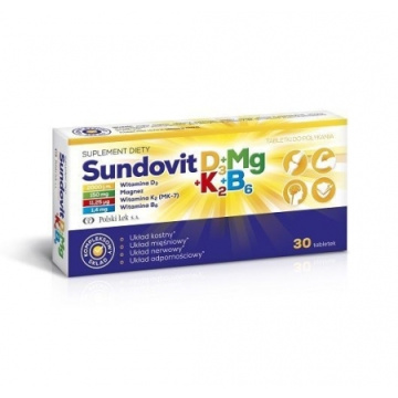 Sundovitv D3 + Mg + K2 + B6  30 tabletek