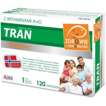 TRAN FAMILIJNY A+D 120 kapsułek