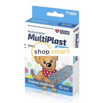 Rodzina Zdrowia MultiPlast plastry dla dzieci Pieski, 10 sztuk