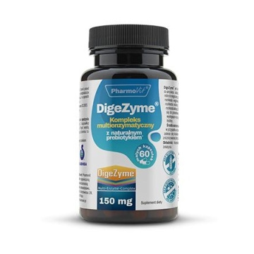 Digezyme® Kompleks multienzymatyczny 150 mg 60 kaps