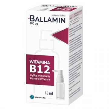 Ballamin aerozol doustny z  Witaminą B12 15 ml