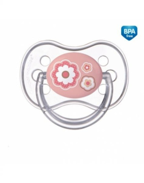Canpol babies Newborn Baby smoczek do uspokajania silikonowy symetryczny 0-6 miesięcy (22/580), 1 sztuka(różowy)