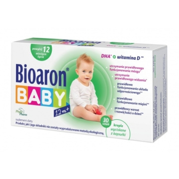 Bioaron Baby 12m+ DHA i witamina D, 30 kapsułek twist off