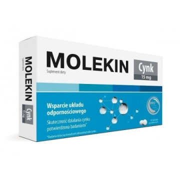 Molekin Cynk 15 mg 30 tabletek powlekanych