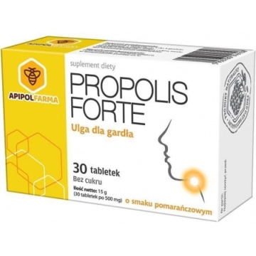 Propolis Forte smak pomarańczowy 30 tabletek do ssania