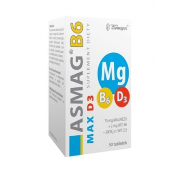 Asmag B6 MAX D3 50 tabletek