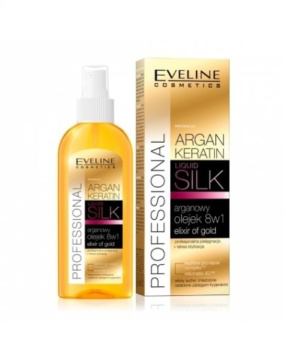 Eveline Argan & Keratin Liquid Silk Olejek do włosów 8w1  150ml
