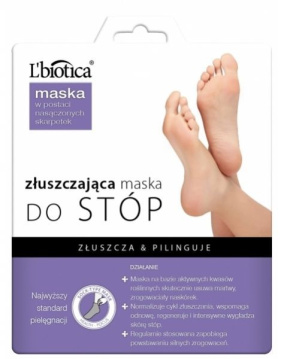 L'Biotica złuszczająca maska do stóp w postaci nasączonych skarpetek (1 para)